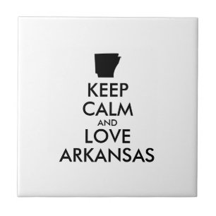 Anpassbare BEHALTEN CALM und LIEBE ARKANSAS Fliese