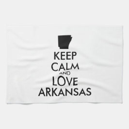 Anpassbare BEHALTEN CALM und LIEBE ARKANSAS Geschirrtuch