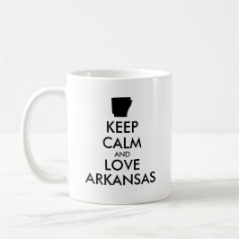 Anpassbare BEHALTEN CALM und LIEBE ARKANSAS Kaffeetasse