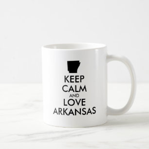 Anpassbare BEHALTEN CALM und LIEBE ARKANSAS Kaffeetasse