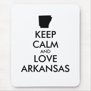 Anpassbare BEHALTEN CALM und LIEBE ARKANSAS Mousepad