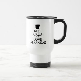 Anpassbare BEHALTEN CALM und LIEBE ARKANSAS Reisebecher