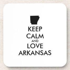 Anpassbare BEHALTEN CALM und LIEBE ARKANSAS Untersetzer