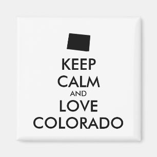 Anpassbare BEHALTEN CALM und LIEBE COLORADO Magnet
