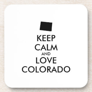 Anpassbare BEHALTEN CALM und LIEBE COLORADO Untersetzer
