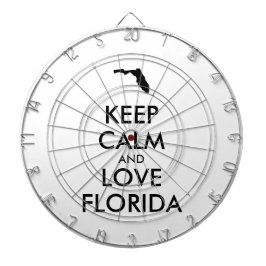 Anpassbare BEHALTEN CALM und LIEBE FLORIDA Dartscheibe