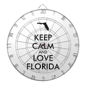 Anpassbare BEHALTEN CALM und LIEBE FLORIDA Dartscheibe