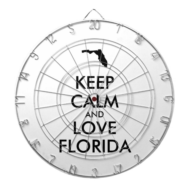 Anpassbare BEHALTEN CALM und LIEBE FLORIDA Dartscheibe (vorne)