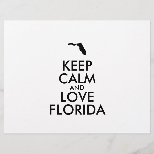 Anpassbare BEHALTEN CALM und LIEBE FLORIDA Flyer (Vorne)