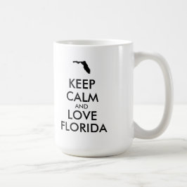 Anpassbare BEHALTEN CALM und LIEBE FLORIDA Kaffeetasse