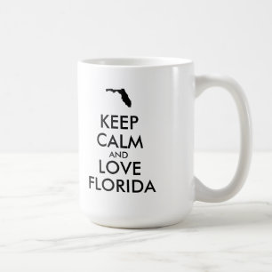 Anpassbare BEHALTEN CALM und LIEBE FLORIDA Kaffeetasse