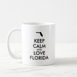 Anpassbare BEHALTEN CALM und LIEBE FLORIDA Tasse