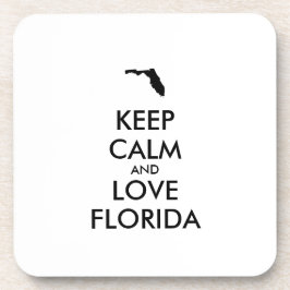 Anpassbare BEHALTEN CALM und LIEBE FLORIDA Untersetzer
