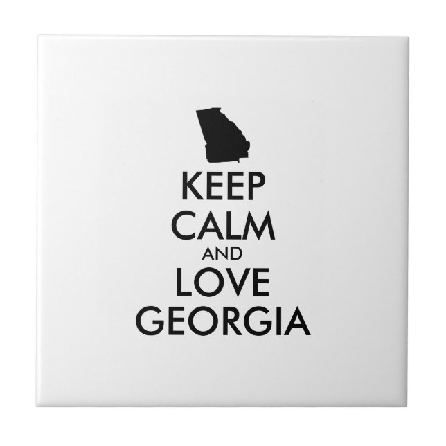 Anpassbare BEHALTEN CALM und LIEBE GEORGIEN Fliese (Vorderseite)