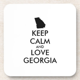 Anpassbare BEHALTEN CALM und LIEBE GEORGIEN Untersetzer