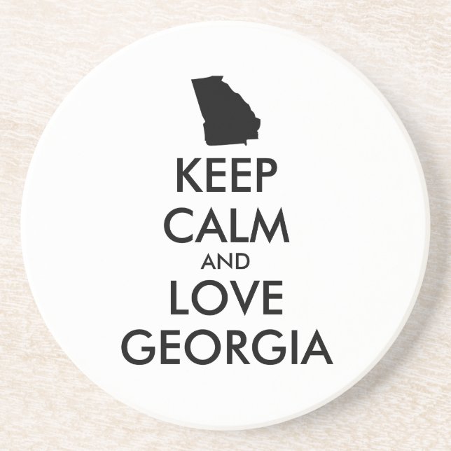 Anpassbare BEHALTEN CALM und LIEBE GEORGIEN Untersetzer (Vorne)