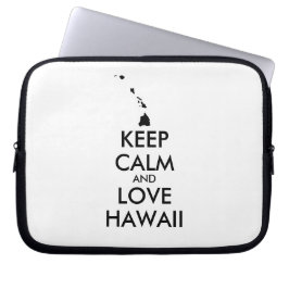 Anpassbare BEHALTEN CALM und LIEBE HAWAII Laptopschutzhülle