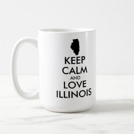 Anpassbare BEHALTEN CALM und LIEBE ILLINOIS Tasse