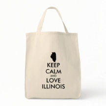 Anpassbare BEHALTEN CALM und LIEBE ILLINOIS