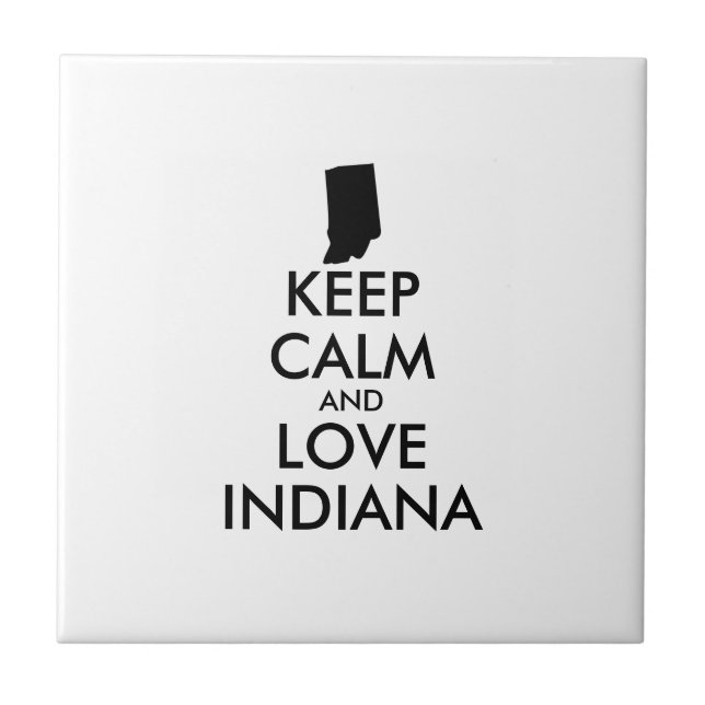 Anpassbare BEHALTEN CALM und LIEBE INDIANA Fliese (Vorderseite)