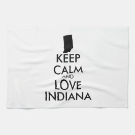 Anpassbare BEHALTEN CALM und LIEBE INDIANA Geschirrtuch