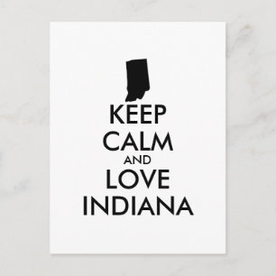 Anpassbare BEHALTEN CALM und LIEBE INDIANA Postkarte