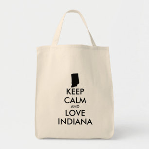 Anpassbare BEHALTEN CALM und LIEBE INDIANA Tragetasche