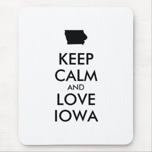 Anpassbare BEHALTEN CALM und LIEBE IOWA Mousepad