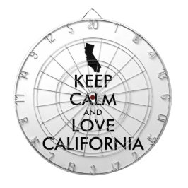 Anpassbare BEHALTEN CALM und LIEBE KALIFORNIEN Dartscheibe
