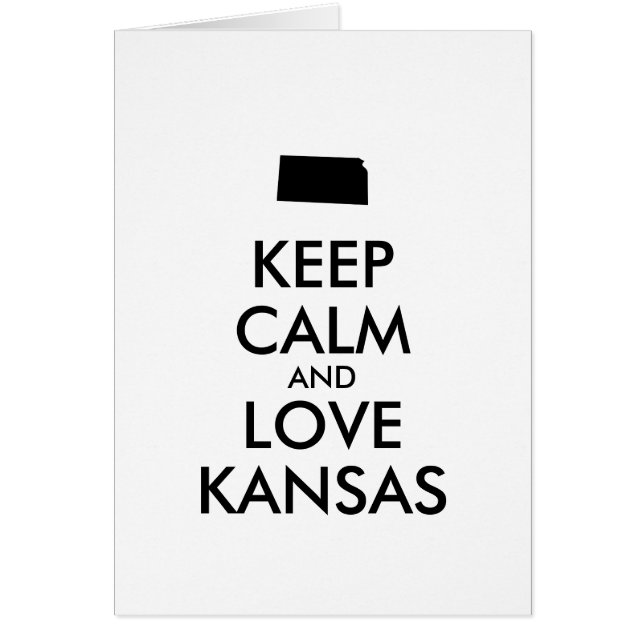 Anpassbare BEHALTEN CALM und LIEBE KANSAS (Vorne)