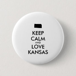 Anpassbare BEHALTEN CALM und LIEBE KANSAS Button
