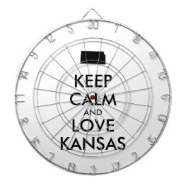Anpassbare BEHALTEN CALM und LIEBE KANSAS Dartscheibe