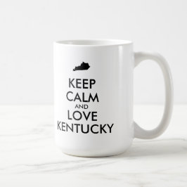 Anpassbare BEHALTEN CALM und LIEBE KENTUCKY Kaffeetasse