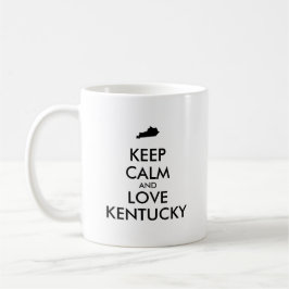 Anpassbare BEHALTEN CALM und LIEBE KENTUCKY Tasse