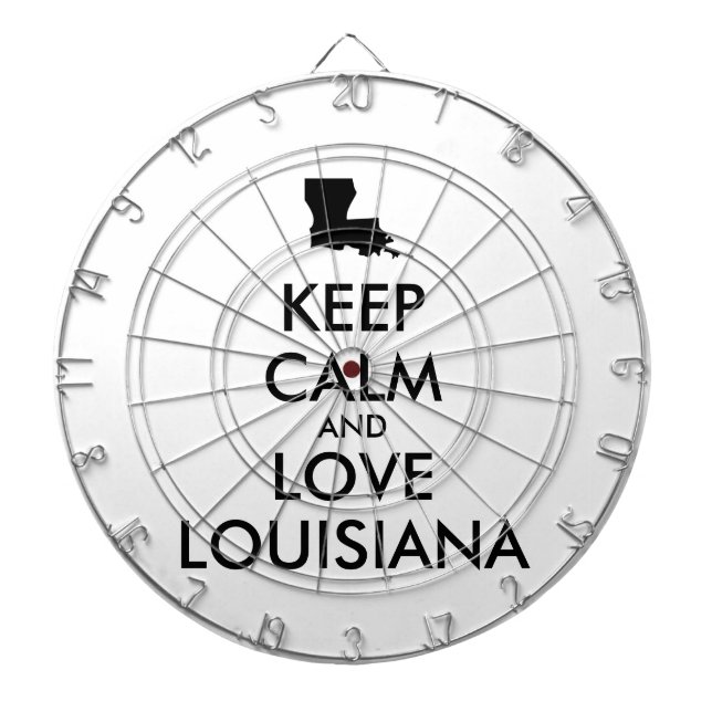 Anpassbare BEHALTEN CALM und LIEBE LOUISIANA Dartscheibe (vorne)