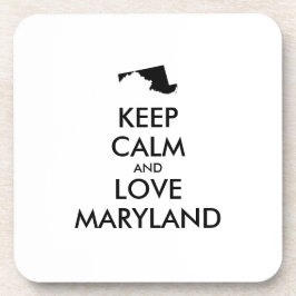 Anpassbare BEHALTEN CALM und LIEBE MARYLAND Untersetzer
