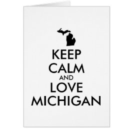 Anpassbare BEHALTEN CALM und LIEBE MICHIGAN