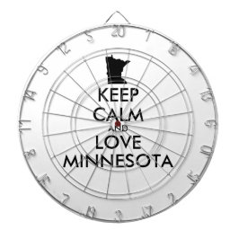 Anpassbare BEHALTEN CALM und LIEBE MINNESOTA Dartscheibe