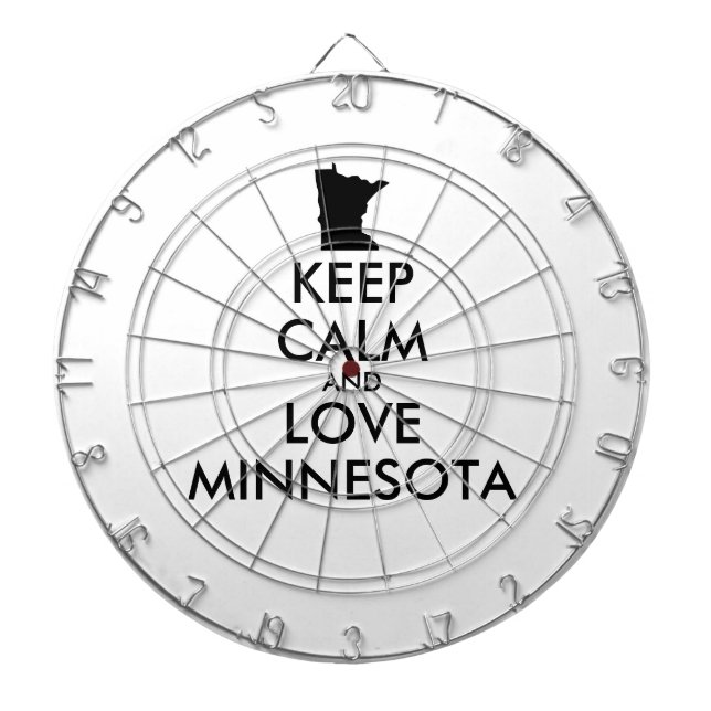Anpassbare BEHALTEN CALM und LIEBE MINNESOTA Dartscheibe (vorne)