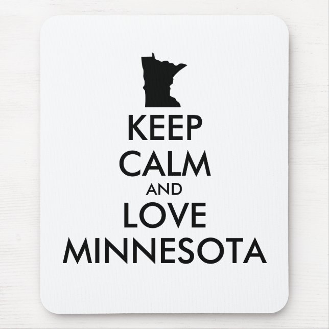 Anpassbare BEHALTEN CALM und LIEBE MINNESOTA Mousepad (Vorne)
