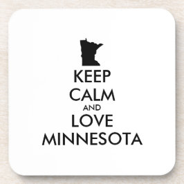 Anpassbare BEHALTEN CALM und LIEBE MINNESOTA Untersetzer