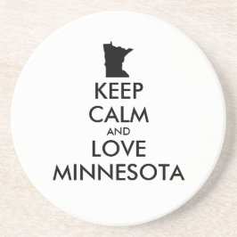 Anpassbare BEHALTEN CALM und LIEBE MINNESOTA Untersetzer