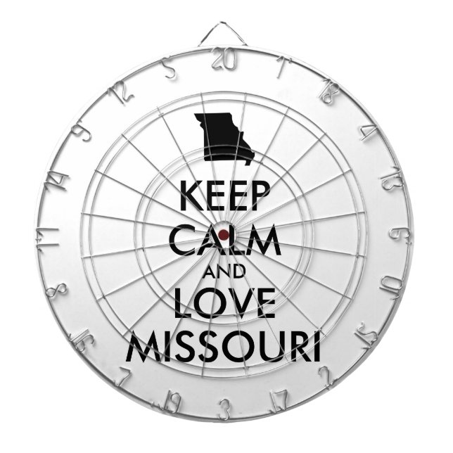 Anpassbare BEHALTEN CALM- und LIEBE-MISSOURI Dartscheibe (vorne)