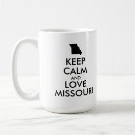 Anpassbare BEHALTEN CALM- und LIEBE-MISSOURI Tasse