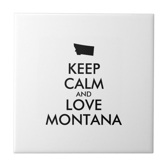 Anpassbare BEHALTEN CALM und LIEBE MONTANA Fliese (Vorderseite)