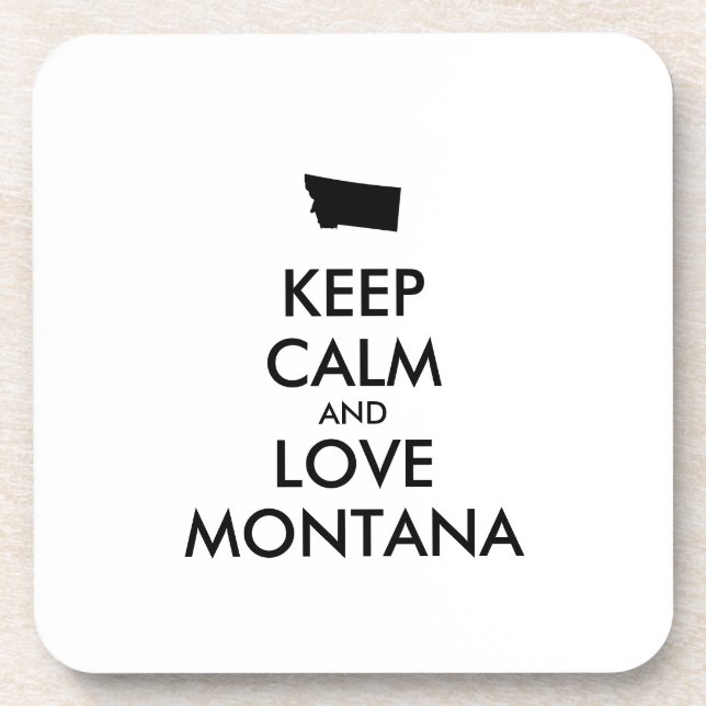 Anpassbare BEHALTEN CALM und LIEBE MONTANA Untersetzer (Vorderseite)