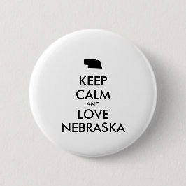 Anpassbare BEHALTEN CALM und LIEBE NEBRASKA Button