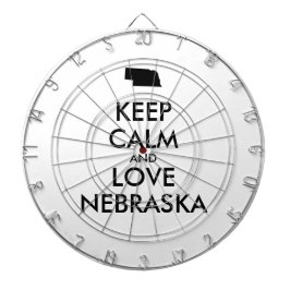 Anpassbare BEHALTEN CALM und LIEBE NEBRASKA Dartscheibe