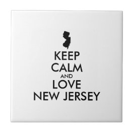 Anpassbare BEHALTEN CALM und LIEBE NEUES JERSEY Fliese