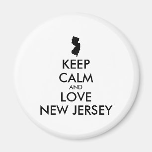 Anpassbare BEHALTEN CALM und LIEBE NEUES JERSEY Magnet